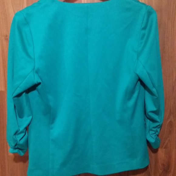 Turquoise Open Blazer Jacket - Picture 2 of 7